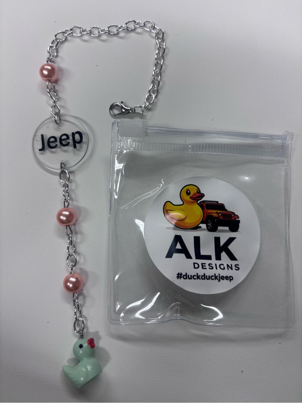 Jeep rearview mirror charm